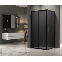 Квадратна душ кабина NANO, в черно